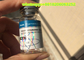 Etiquetas de frasco de 10 ml para remoção de material a laser tamanho pequeno design azul holograma efeito brilhante
