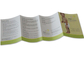 Folheto frente e verso do papel de impressão da inserção de pacote que dobra-se para a caixa de Pharma