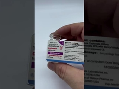 Rótulos personalizados para frascos LA Pharma Winstrol 10ml com efeito laser vermelho na parte superior