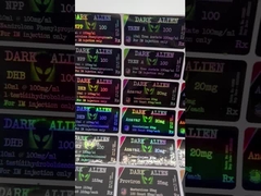 Rótulo de frasco de receita multicolorido Matte laminating gold foil Paper Material