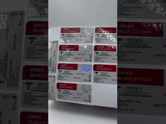 Etiquetas personalizadas de frascos de vidro para HCG 10000 e outros produtos peptídicos Laser Hologram PET Material