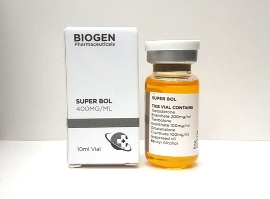 Rótulos e caixas de frascos de produtos farmacêuticos Biogen Superbol 400