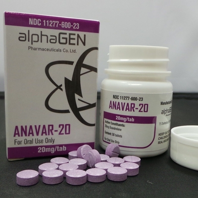Alphagen Pharma Oral Ananvar 20mg Rótulos e caixas para embalagens de frascos