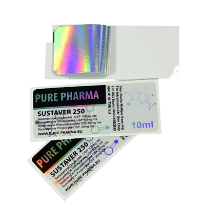 Sust 250 mg 10 ml Etiquetas para frascos de vidro para farmácia Materiais para laser