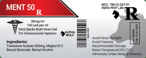 Laboratórios da suspensão 100MG/ML Vial Labels For Alpha Wolf