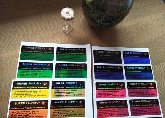 Etiquetas da etiqueta do laser do holograma com impressão para o tubo de ensaio super da garrafa de vidro de Pharma