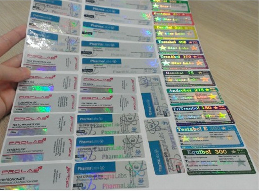 Autocolantes de etiquetas adesivas de forma quadrada personalizados para garrafas de medicamentos de 10 ml