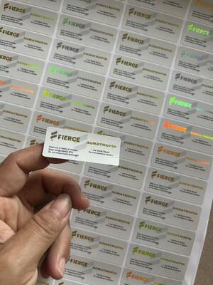 Rótulos de Somatropina 10iu H g H 3,7mg por frasco