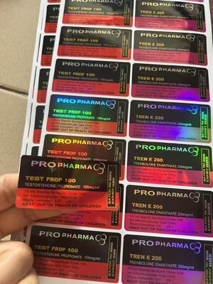 Customized Design Pro Pharma 10ml  Oil Bottles Labels For Test Pro