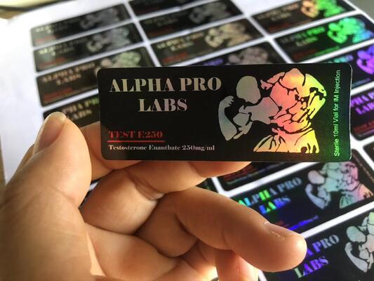 Rótulos de 10ml Test E 250 Laser Matearil com Logotipo de Homem Musculoso