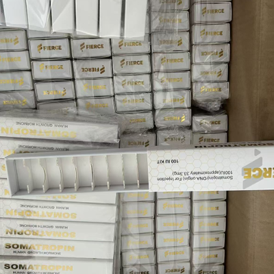 Tamanhos personalizados Caixa de frasco para 10 frascos de peptídeo com acabamento brilhante e impermeável 3 ml de pó seco
