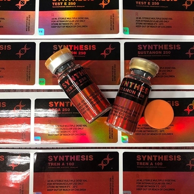 Síntese Holograma Farmacêutico 10 ml Etiquetas para frascos Etiquetas auto- adesivas de acabamento brilhante