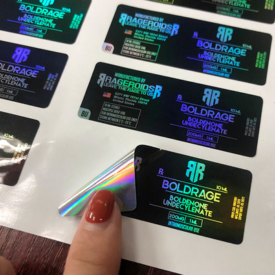 Síntese Holograma Farmacêutico 10 ml Etiquetas para frascos Etiquetas auto- adesivas de acabamento brilhante