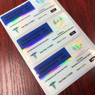 Adesivo Etiquetas de frasco para injectáveis de 10 ml Etiquetas personalizadas Etiquetas adesivas Embalagens para frascos para injectáveis
