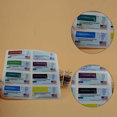 NANO LAB PHARMA Etiquetas de garrafas pequenas Impressão de etiquetas de frascos de 10 ml Para frascos de vidro Design personalizado