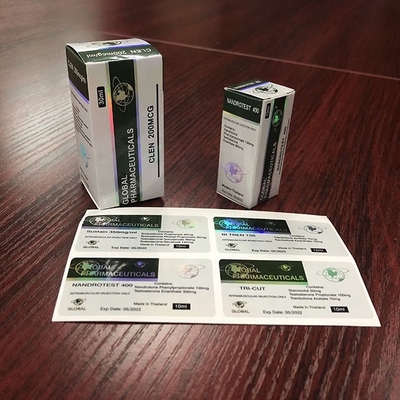 Teste Propionato Injeção Medicamento Vial de vidro Etiquetas 25x60mm Laser Holograma Material