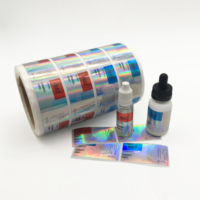 Rótulos de frascos de 10 ml adesivo forte PET Laser Film para Farmácia Rótulos de frascos de vidro