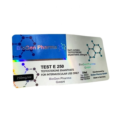 Impressão de etiquetas em frascos de vidro de 10 ml Etiquetas holográficas personalizadas para garrafas de 10 ml