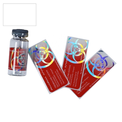 Impressão de etiquetas em frascos de vidro de 10 ml Etiquetas holográficas personalizadas para garrafas de 10 ml