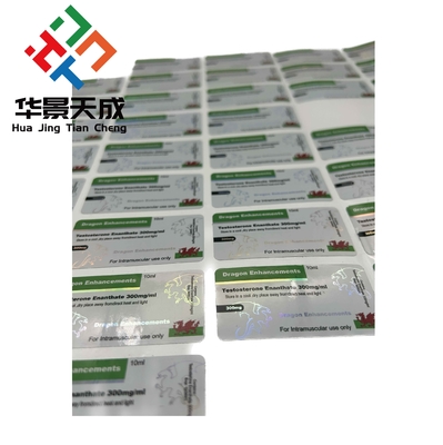 2ml / 5ml / 15ml / 20ml 10ml Vial Etiquetas Laser Custom Holograma etiquetas de frasco de vidro