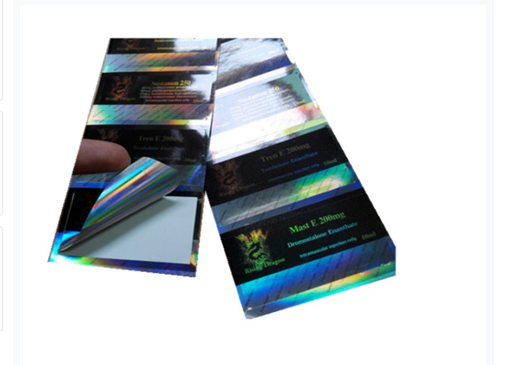 Etiquetas de frascos impermeáveis de 10 ml Gen Pharma Design para garrafas de vidro Moving Hologram Medicine