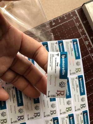 Adesivo Peptido Botão Etiquetas Semaglutide 2 ml Impressão personalizada Etiquetas de peptídeo