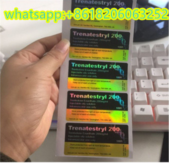 Teste E Etiquetas Esteroides Anabólicos Líquido Injecção 10 ml Etiquetas Vial Quadrado Finish brilhante
