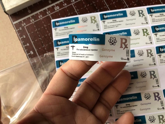 Rótulos de péptidos de vinil de 2 ml de adesivo forte para tirzepatida personalizáveis e duráveis