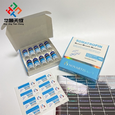 Adesivo para frascos de péptidos de farmácia 10IU 2 ml para HG H Finish Brilhante