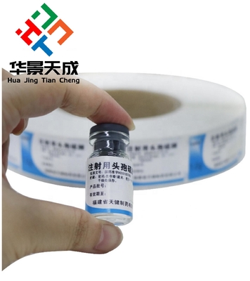 3 ml Vial Rolo de etiqueta de farmácia impermeável Impressão num rolo para etiquetas do frasco de esteróides de 10 ml