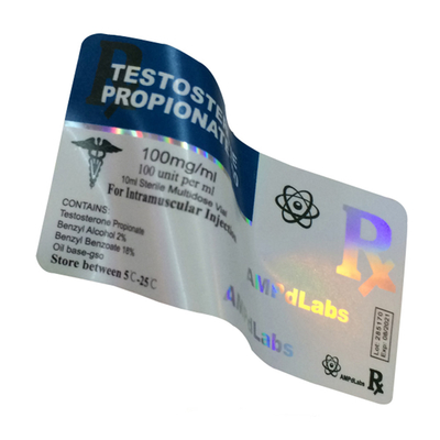 Design Grátis Bodybuilding Personalizado SUS 250 Injetável Vial Anabólico Etiquetas Caixas UV PVC Brilhante PP Adesivo Holográfico