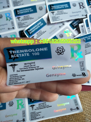Teste de acabamento brilhante/matte E 250 Farmacêuticos 10 ml Garrafa de vidro Holograma de rótulo personalizado conforme necessário