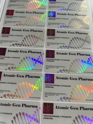 Etiquetas de Óleo Adesivo de Injecção Personalizadas para Testes de Produtos Esteroides