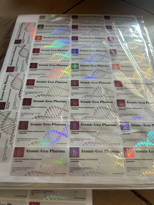Etiquetas de Óleo Adesivo de Injecção Personalizadas para Testes de Produtos Esteroides