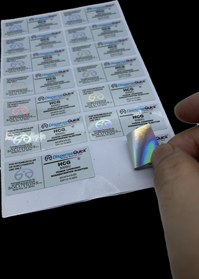 Hcg 50000 Iu Holograma Etiquetas de frascos de remédios pequenos PAPEL/PET/PVC material personalizável