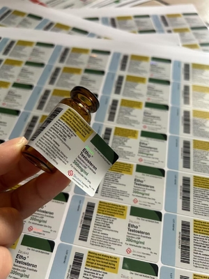 Teste E 10 ml Vial etiquetas adesivas de frascos com a marca personalizada
