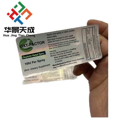 Anavar 5 mg Pílula Etiqueta do frasco Tabletas Oral Etiquetas Holograma Material Impressão Impermeável