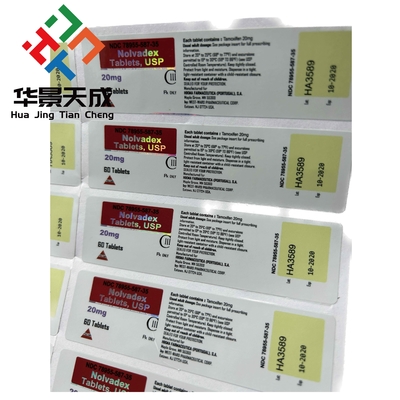 Anavar 5 mg Pílula Etiqueta do frasco Tabletas Oral Etiquetas Holograma Material Impressão Impermeável
