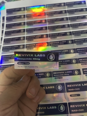 Tirzepatide 10 mg Peptide Vial Etiquetas para embalagens farmacêuticas