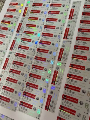 1 mg de semaglutide etiquetas 5x2cm Efeito Holográfico a Laser 2 ml 3 ml Etiquetas do frasco para injectáveis