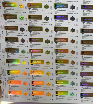 Deca 250 With Gold Logo  Waterproof Labels Glass Bottle Labels