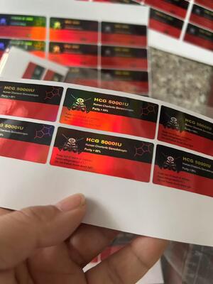 Semaglutide 8.0mg Hologram Laser Materail Peptide Small Bottle Labels