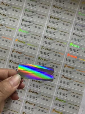 Rótulos de Somatropina 10iu H g H 3,7mg por frasco