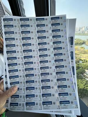 Rótulos de frascos de medicamento de vidro de 2ml e 3ml de Semaglutida 5MG