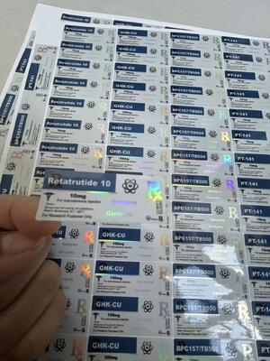 Rótulos de frascos de medicamento de vidro de 2ml e 3ml de Semaglutida 5MG