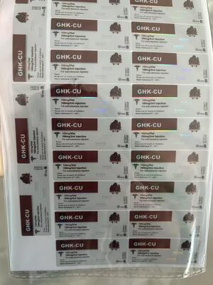 Glow 70mg 2ml 3ml Etiquetas do frasco para injectáveis com design personalizado