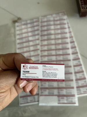 TB500 2ML 2ML Etiquetas do frasco para injectáveis de peptídeos com material de PVC branco