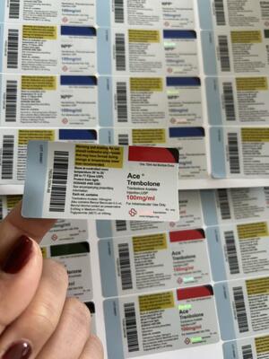 Tre acetato 100 mg 6x3 cm Adequado para frascos de vidro de 10 ml