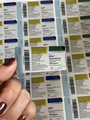 Tre acetato 100 mg 6x3 cm Adequado para frascos de vidro de 10 ml