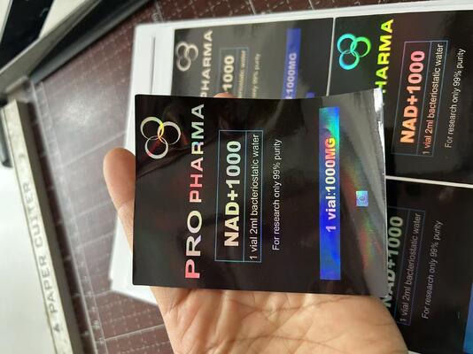 Etiquetas de sacos de 10 mg para 3 frascos de peptídeos